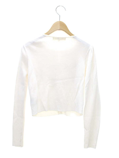 スーパービューティー カーディガン 38 ホワイト レース フラワーモチーフ パール ITEUMIQIETYW