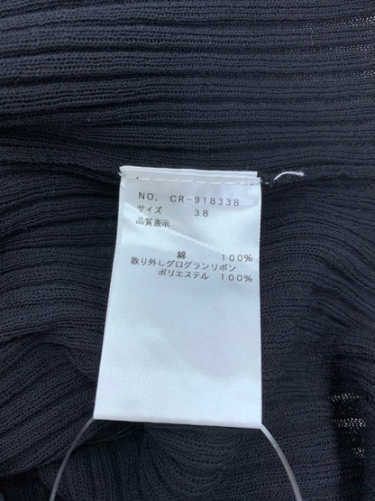 エムズグレイシー 918338 カーディガン 38 ブラック ウエストリボン IT8OO9MFS01O