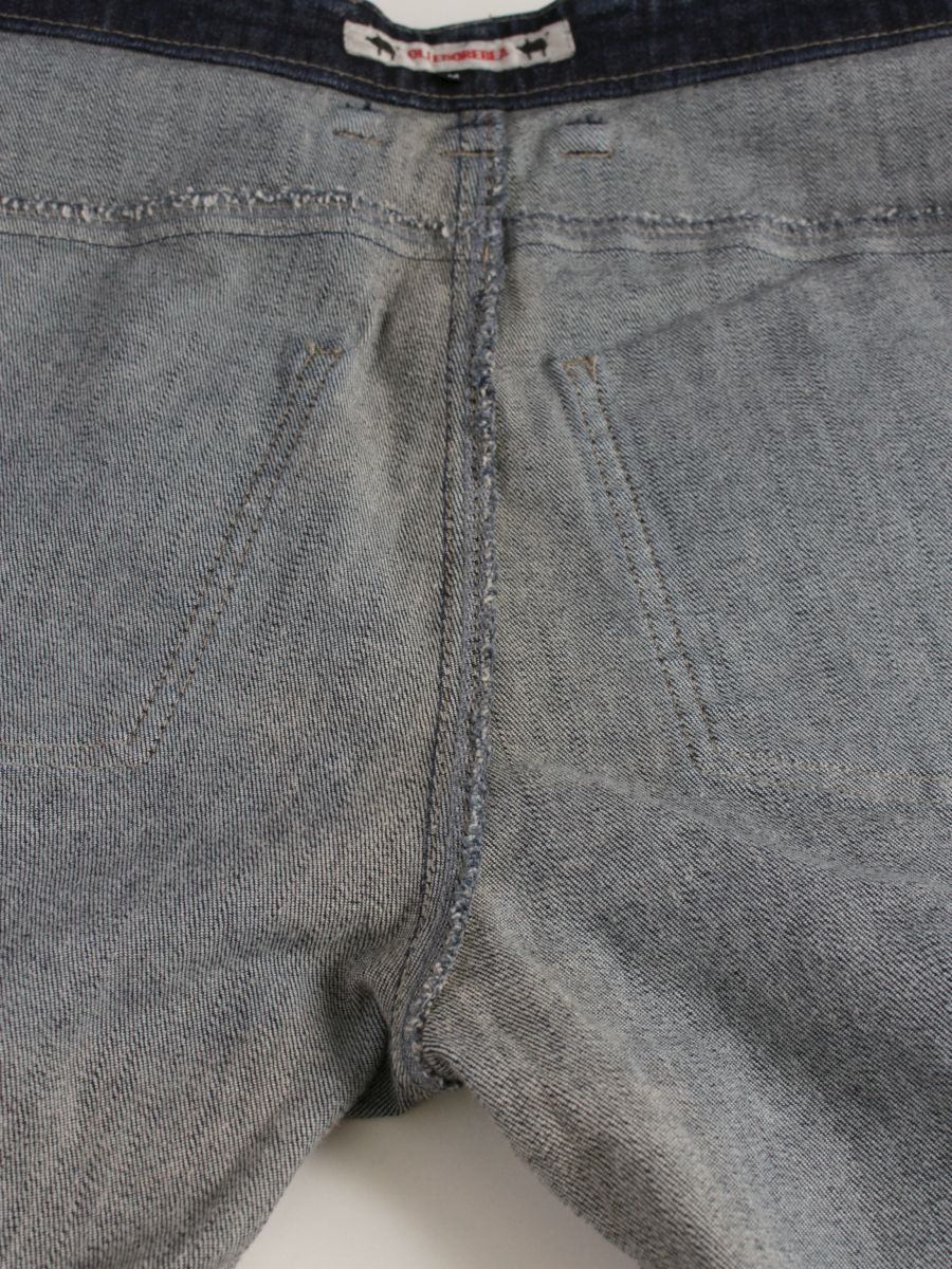 アルベロベロ 318090 デニムパンツ M ネイビー パッチワーク ビジュー IT6YMBK11OIQ