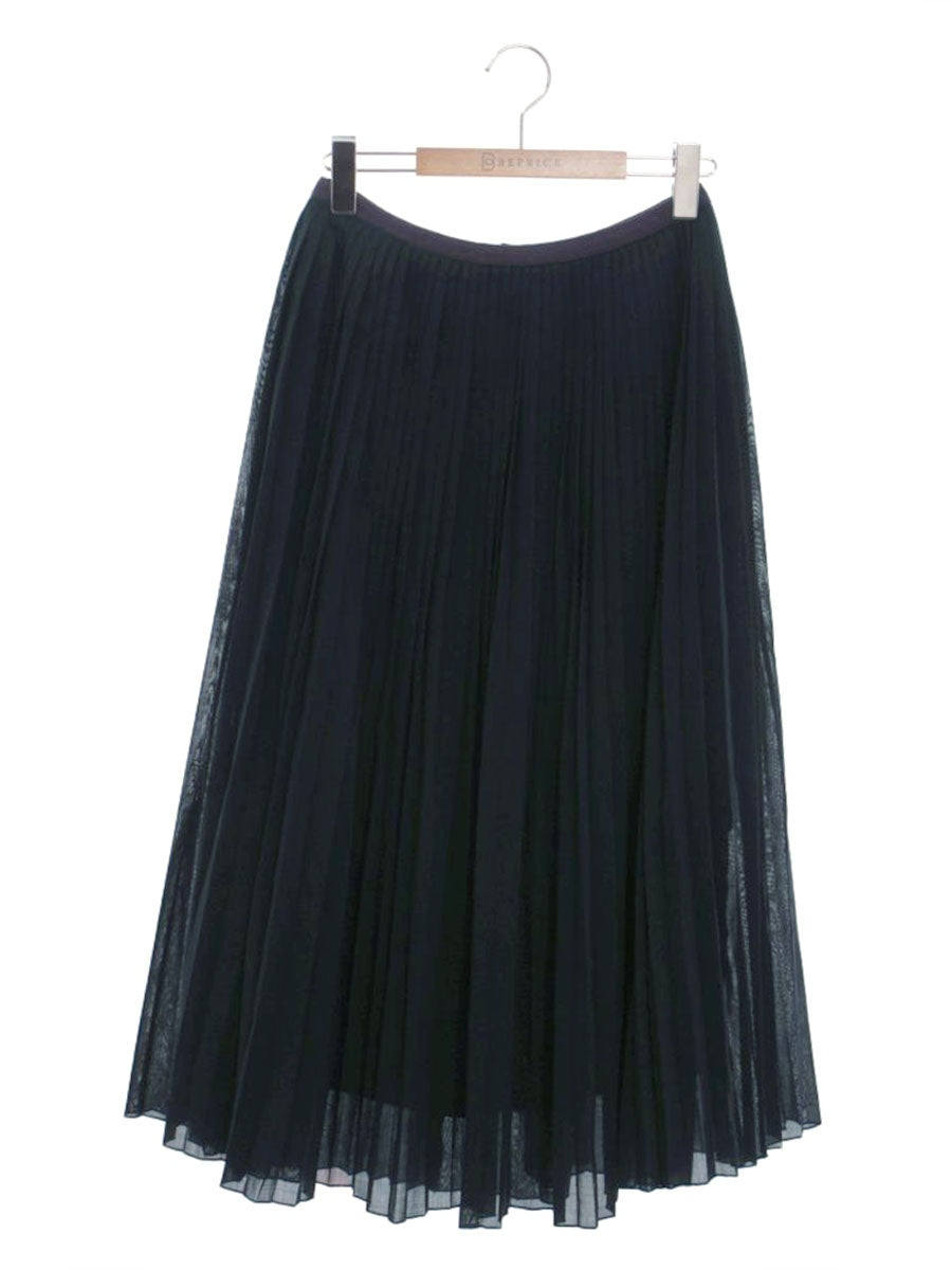 エブール 2710500086 プリーツロングスカート 36 ネイビー ITDAE8MEX9WR