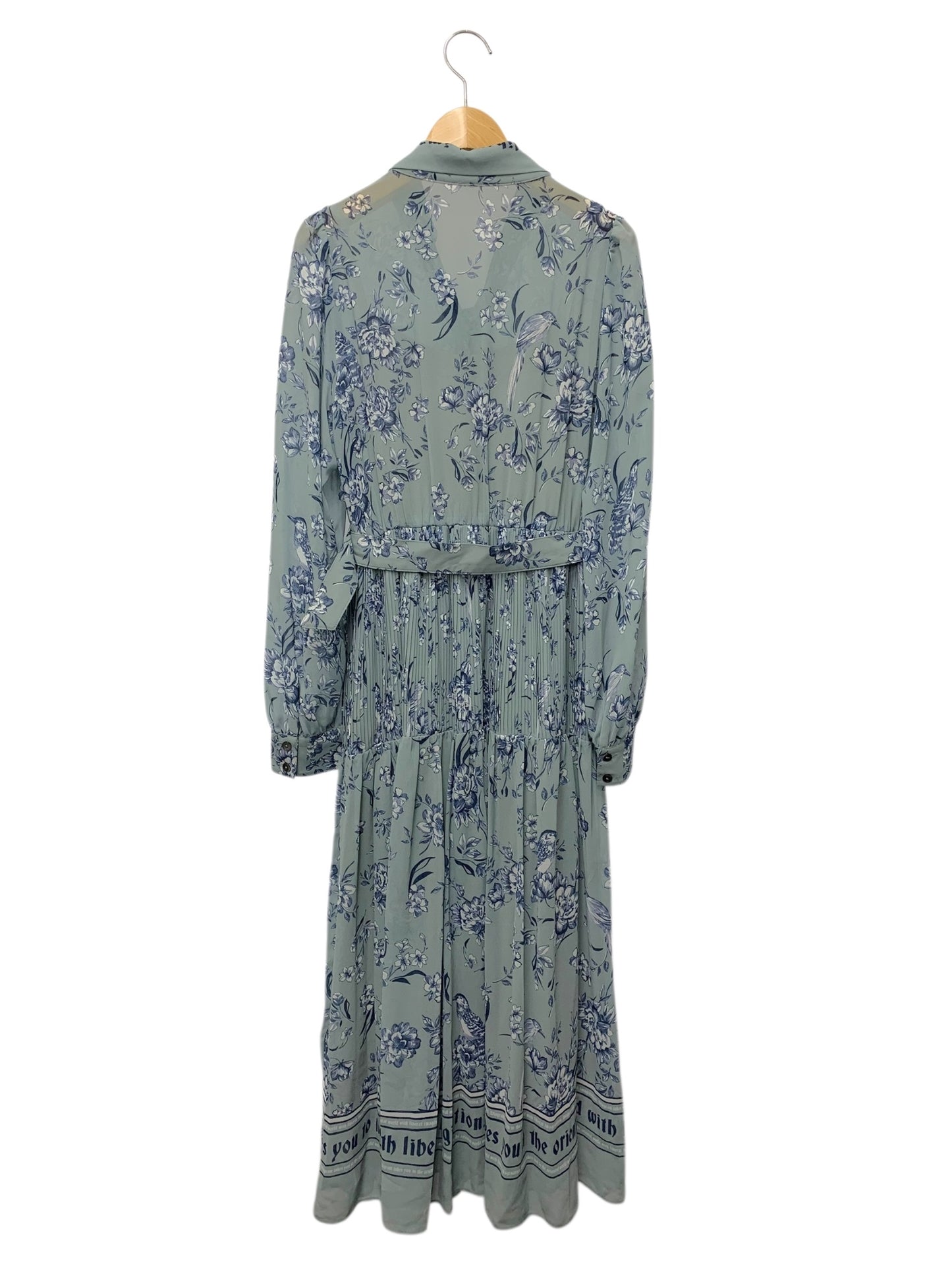 ダイアグラム 03214 ワンピース 36 ブルー 花 ベルト ITKV0PTZPTS0