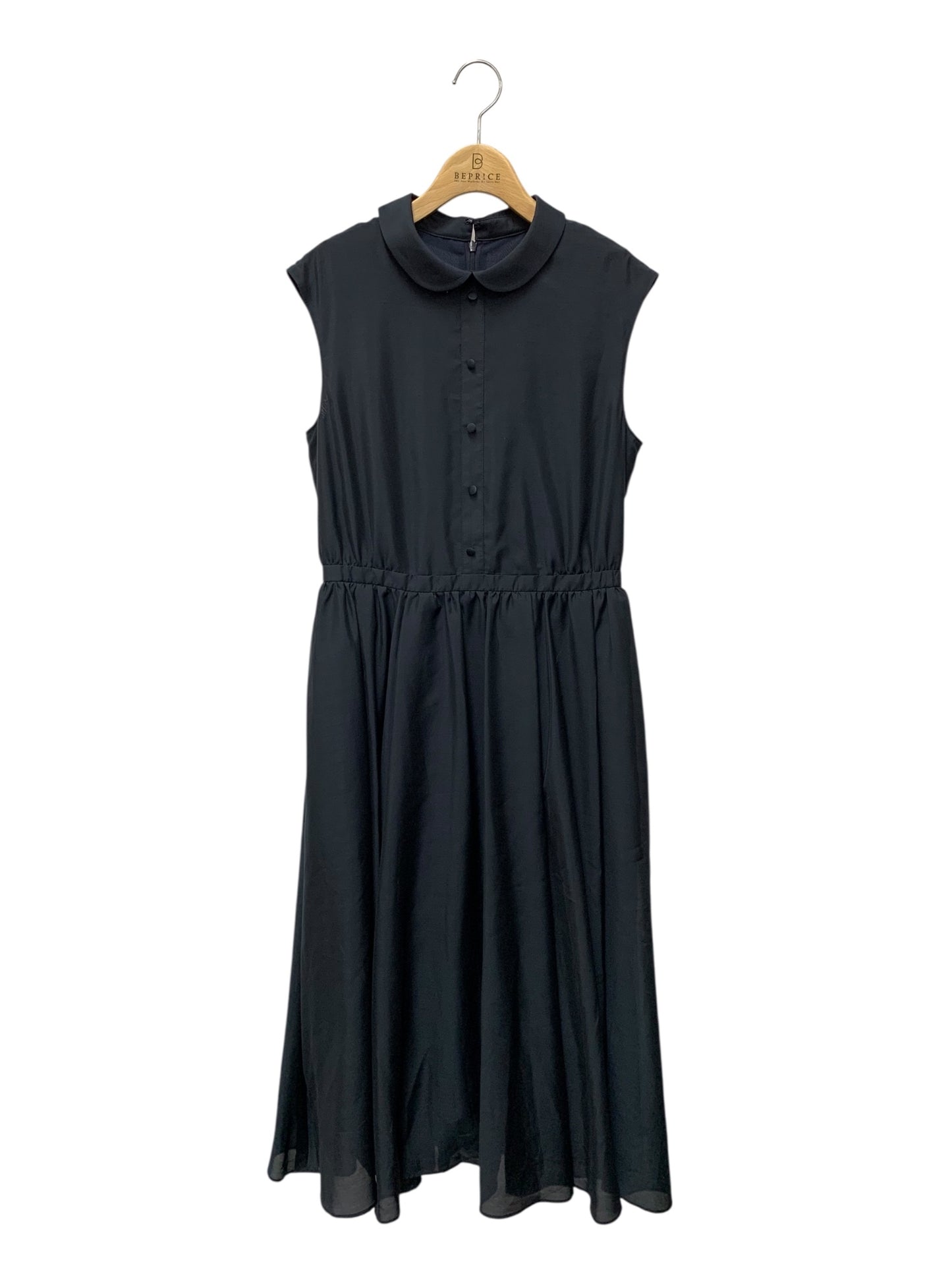 ルネ 5536080 ワンピース 38 ネイビー フロントボタン タックフレア ITBHZKUXJX7C