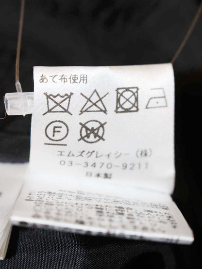 エムズグレイシー 917553 スカート 38 ブラック フラワーモチーフ ウール IT926QK2BIHK