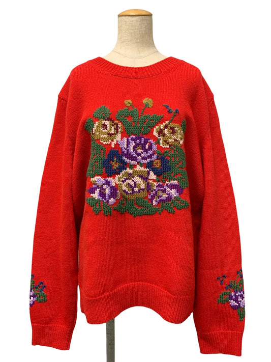 グッチ GUCCI 430308-X5B18 ニット XL フローラル ミケーレ期 レッド ITKPTJ1NDANA