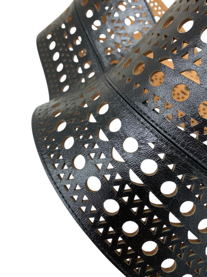 アライア コルセット ブラック カットワーク レザー ダブルベルト ITUU54AKTQG8