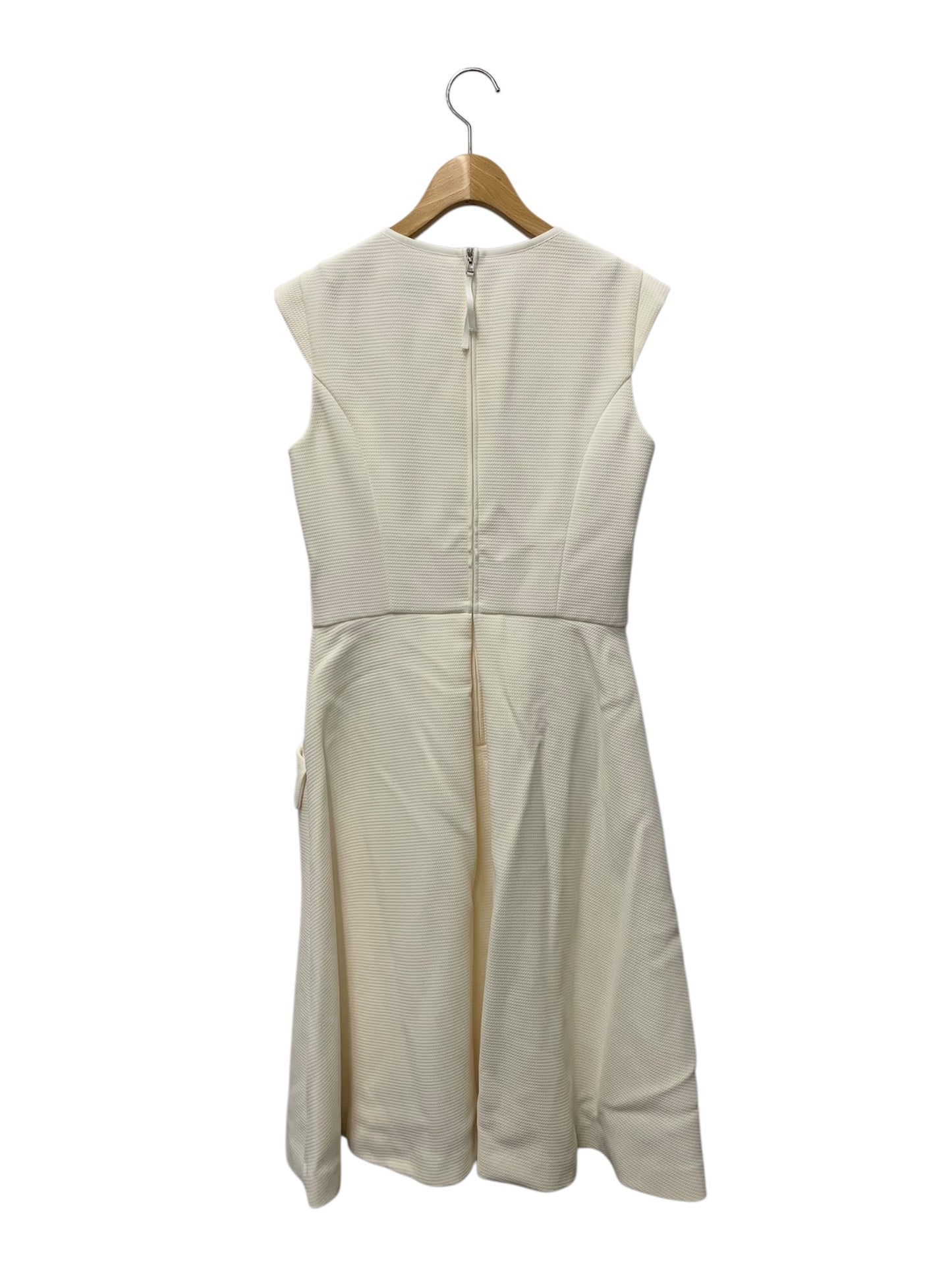 フォクシーニューヨーク Dress Cattleya 34322 ワンピース 40 ホワイト クルーネック バックジップ ITUMOLKTGWKE