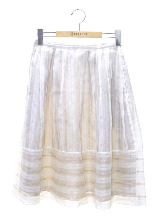 フォクシーブティック Skirt La Seine 36712 スカート 38 ホワイト/ベージュ IT7YT1PODPOR