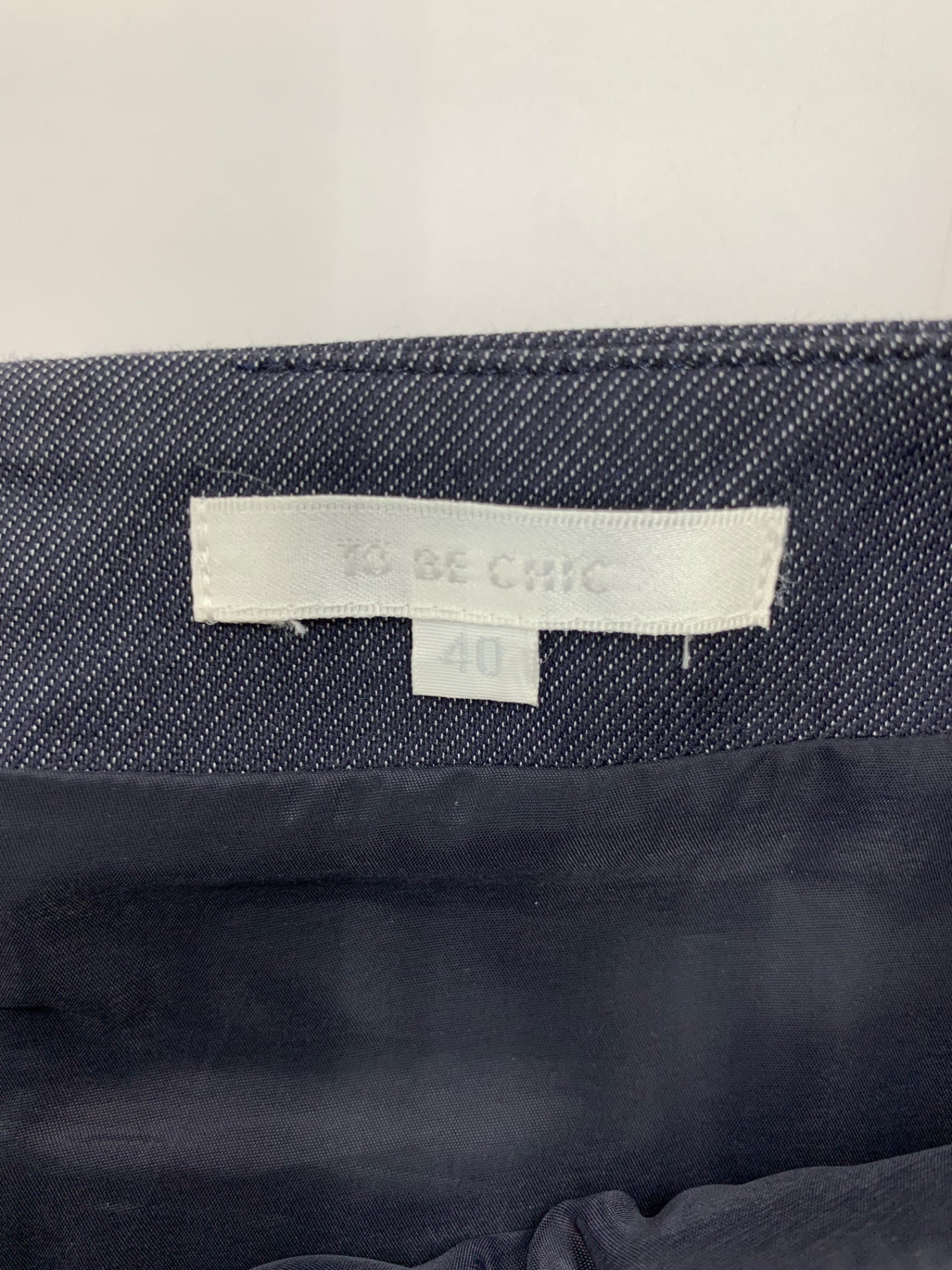 トゥービーシック W5S15-350-29 デニムスカート 40 ネイビー ウエストリボン レース ITZPC9ISJHYS 【SALE】