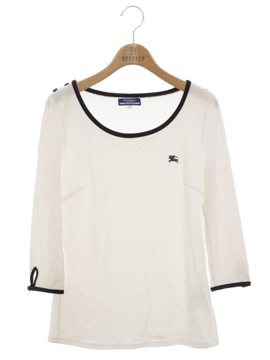 バーバリーブルーレーベル E1P75-550-02 カットソー 38 ホワイト ストレッチ ロゴ ITNPTQRN6ZFQ