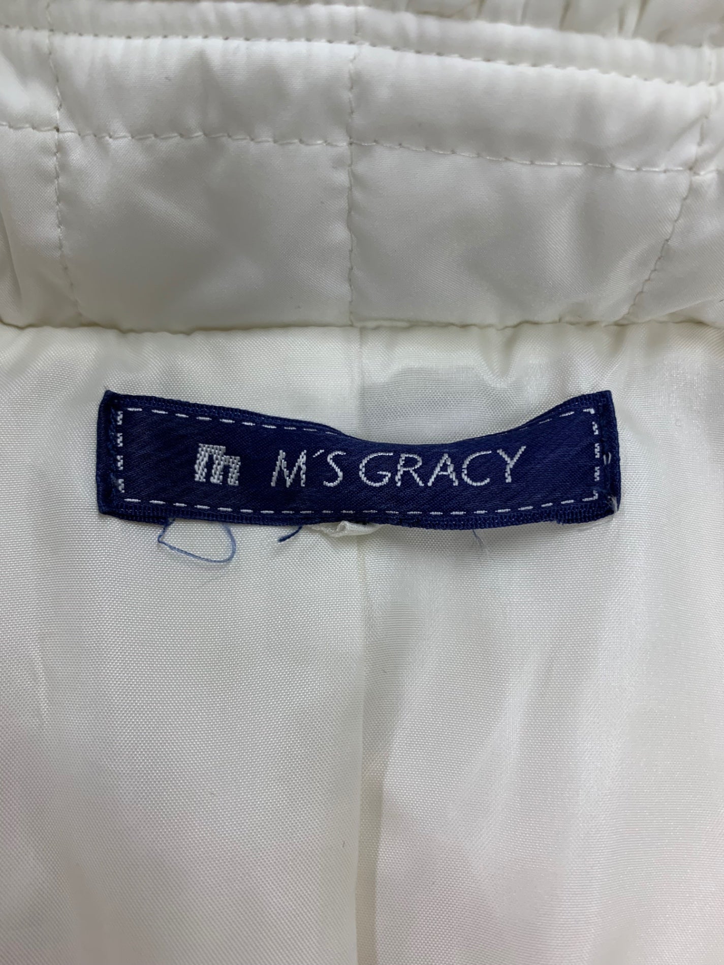 エムズグレイシー 929506 アウター 40 アイボリー 花 ファー キルティング ITWWP5RW3DL0