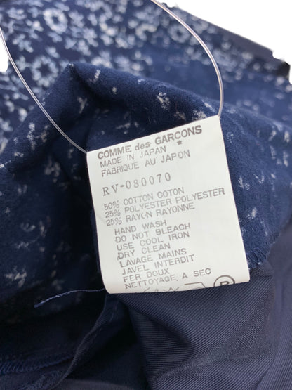 コムデギャルソン robe de chambre RV-080070 ジレ ネイビー 小花柄 フェルト生地 ITYMSL8WFK3K 【SALE】