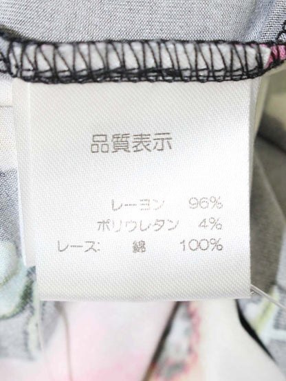 スーパービューティー ワンピース 40 ブラック フラワープリント レース ストーン ITWEDKLATVWS