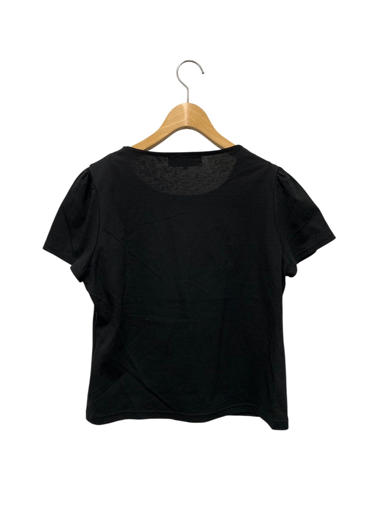 エムズグレイシー パール付きロゴ 515344 カットソー 42 ブラック  