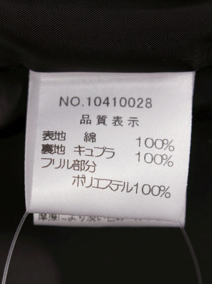 ハロッズ 10410028 ジャケット 2 ブラック ノーカラー フリル IT5GPWI8L5HU