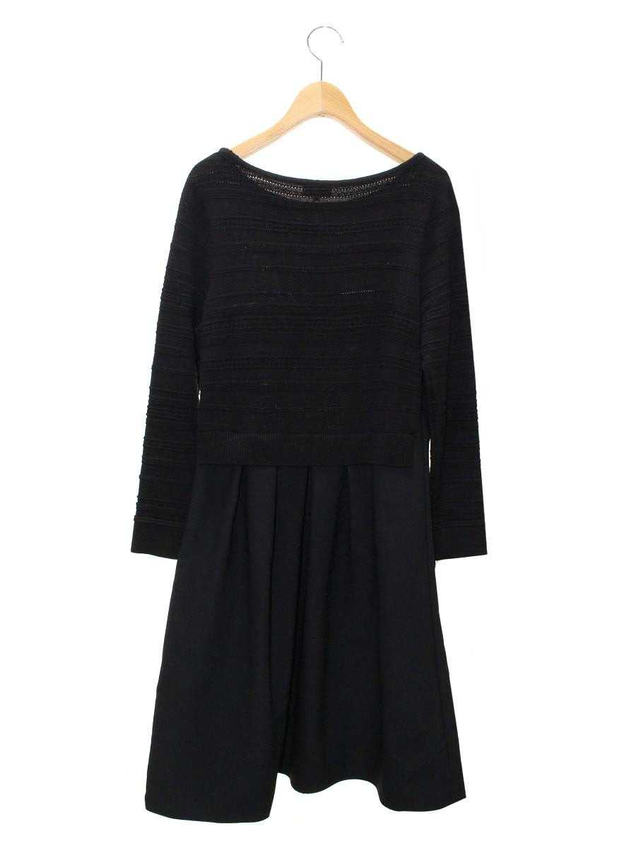 マッキントッシュフィロソフィー H5J24-632-09 ワンピース 38 ブラック ドッキング ITL7O64XGWQM