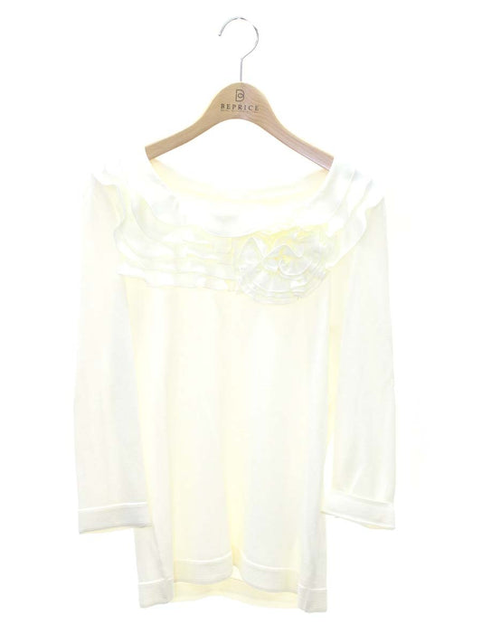 コトゥー VT209-239-01 ニット 38 アイボリー フリル フラワーモチーフ ITH6XFBAGHSK