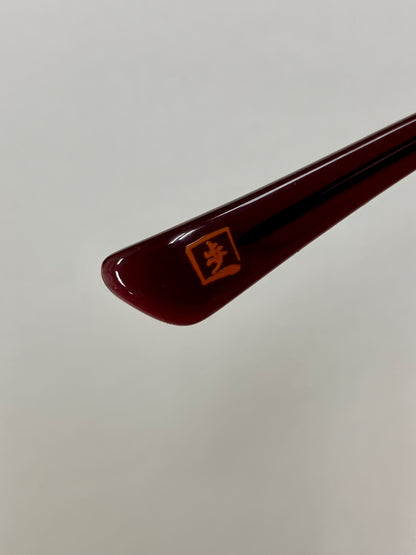 歩 L-1020 サングラス ワインレッド セルロイド セルフレーム フルリム スクエア ITTLX2PQ0AU6
