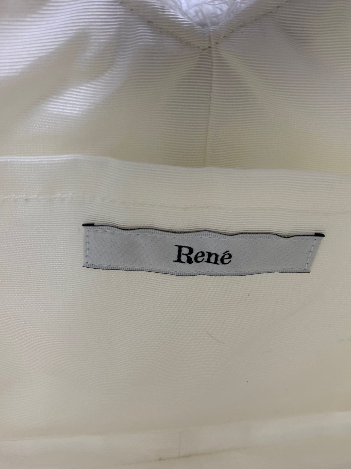 ルネ バッグ ホワイト ツィード ラインストーン ITJD1QKNCNQA