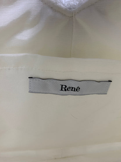 ルネ バッグ ホワイト ツィード ラインストーン ITJD1QKNCNQA