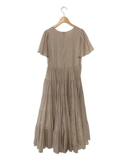マリハ Vネックワンピース 36 ベージュ ティアード コットン IT6VK4U2VXR6