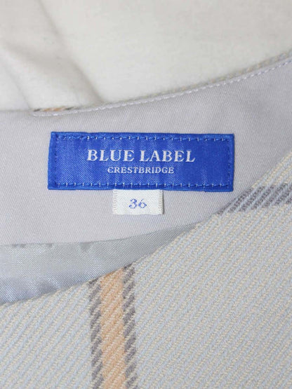 ブルーレーベルクレストブリッジ 55J39-629-22 ワンピース 36 ブルー チェック IT61O8P40I58