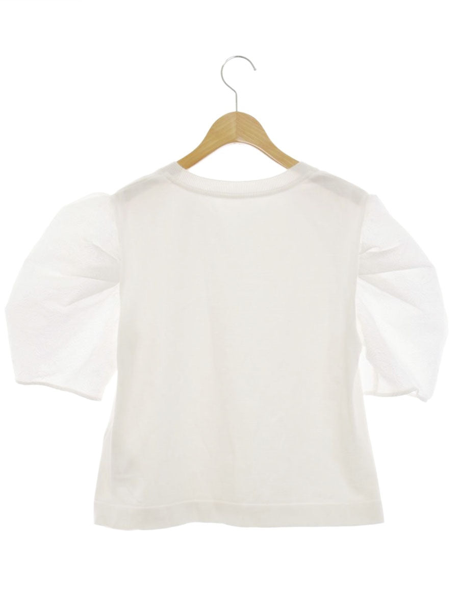 アディアム 45191 カットソー S ホワイト パフスリーブ IT9YQ3XYBKJ2