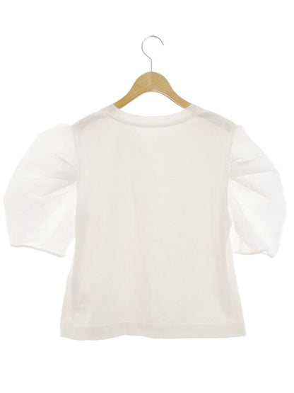 アディアム 45191 カットソー S ホワイト パフスリーブ IT9YQ3XYBKJ2