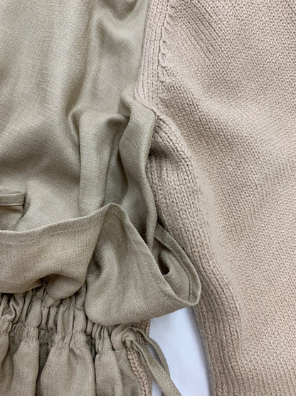 アディアム 40234 カーディガン 2 ブラウン 異素材 フリル ITPHPENEUF14 【SALE】