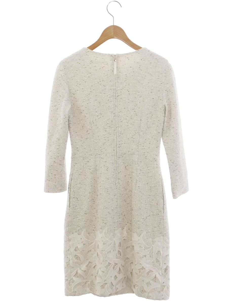 エムプルミエブラック C923-013 ワンピース 34 ホワイト ツイード ITK6J5KBZVZ0 【SALE】