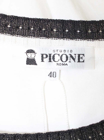 スタジオピッコーネ P959513 カットソー 40 ホワイト アルチビオ ニット ポケット ITS323OFJ86H