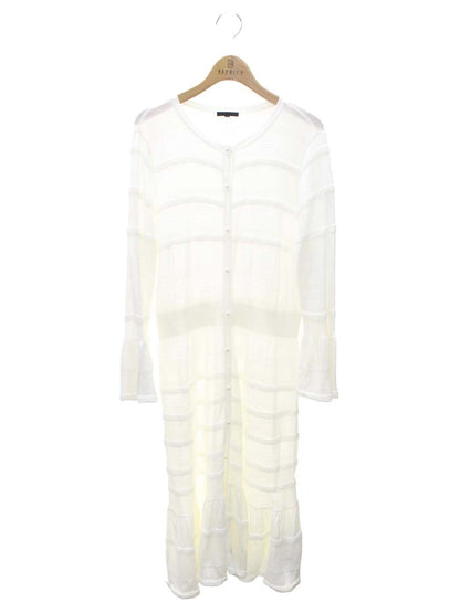 トゥービーシック W5F59-304-01 ロングカーディガン 3 アイボリー パールボタン ITKZWMO8B4TO