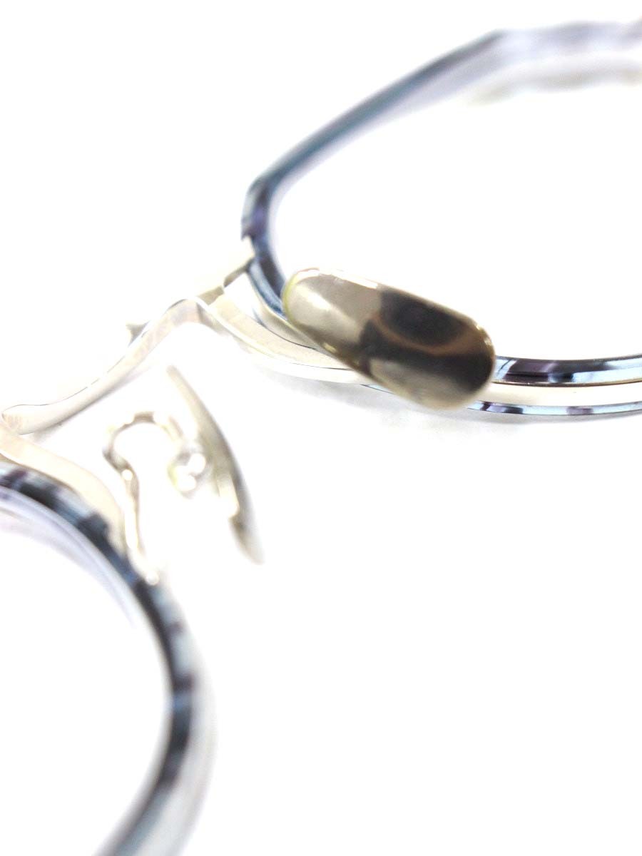 ミスタージェントルマン EDWARD COL.P メガネ シルバー/ブルー メタルフレーム フルリム クラウンパント ITV4JIH2YMBO 【SALE】