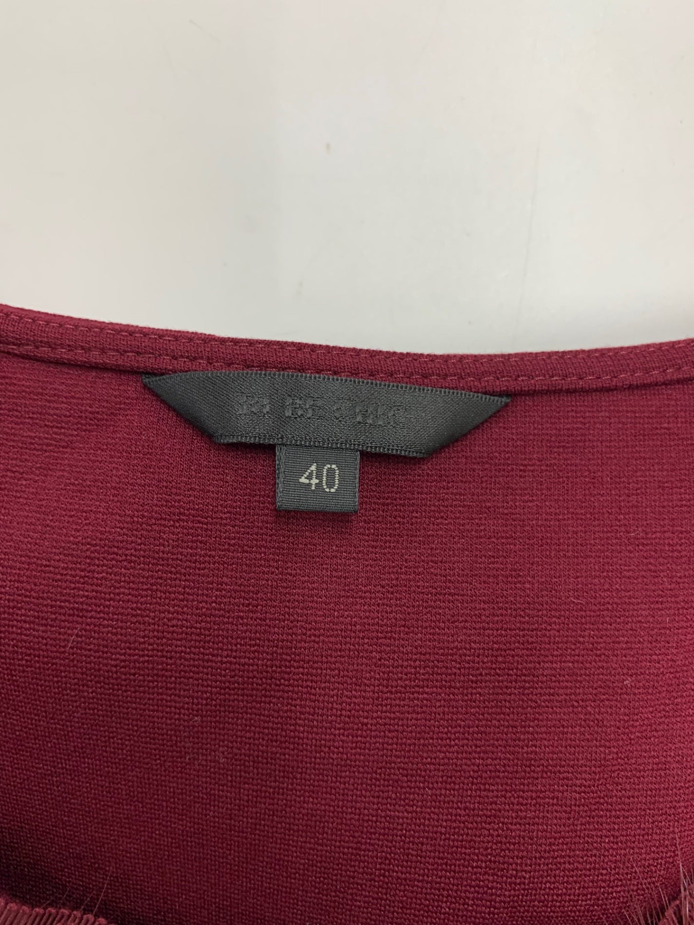 トゥービーシック W5P01-606-39 チュニック 40 ワインレッド ミンク ボンボン ITK21YTLF7Q8