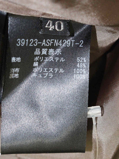 フォクシーブティック Skirt Prism 39123 スカート 40 ブラウン シルク混 異素材ミックス ITUXL3FUCFY0
