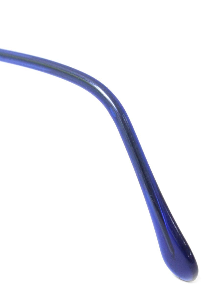 カザール MOD1158 メガネ ブルー メタルフレーム ハーフリム