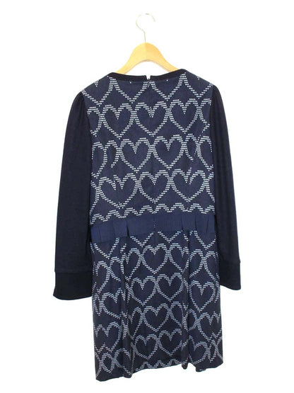 エムズグレイシー Heart Motif One-piece 811554 ワンピース 40 ネイビー ITUMWEPVWEYW