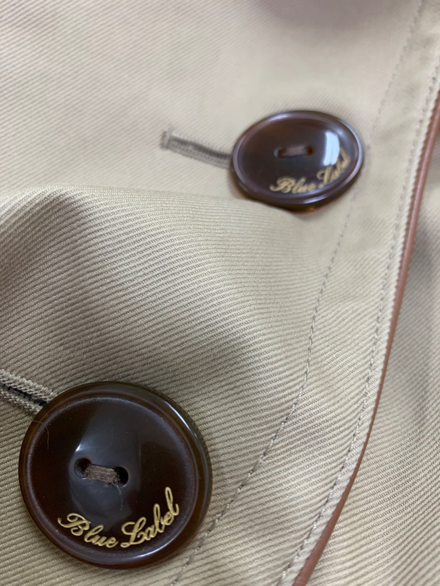 バーバリーブルーレーベル FNF17-534-40 トレンチコート 38 ベージュ ファー付き ITP0YKBRJB34