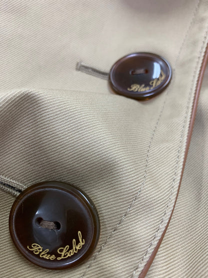 バーバリーブルーレーベル FNF17-534-40 トレンチコート 38 ベージュ ファー付き ITP0YKBRJB34