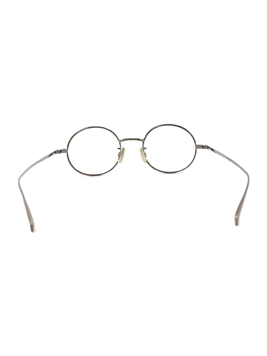 オージーバイオリバーゴールドスミス Knitter 46 メガネ ブラウン メタルフレーム ラウンド ITSEXASJQ15M