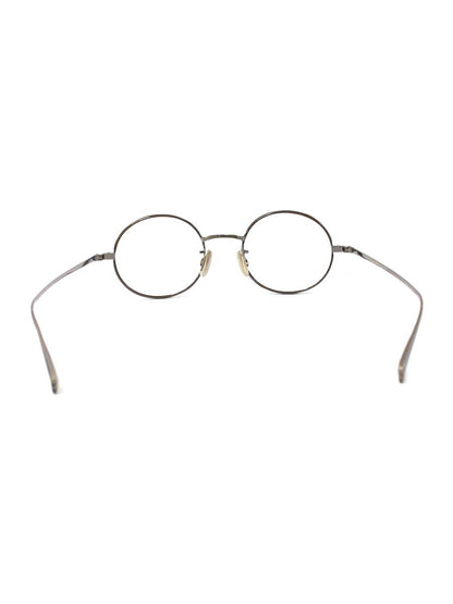 オージーバイオリバーゴールドスミス Knitter 46 メガネ ブラウン メタルフレーム ラウンド ITSEXASJQ15M