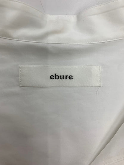 エブール エッセンシャルコットン シャツ 4110700408 36 ホワイト ボウタイ タック IT1UDMUCMLO0