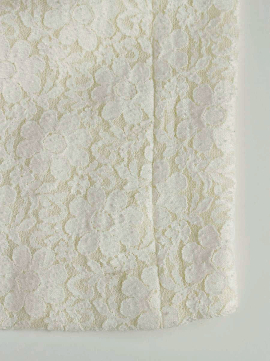 エムズグレイシー 727705 スカート 40 ホワイト フラワーモチーフ レース ITLBZYL7UTRZ