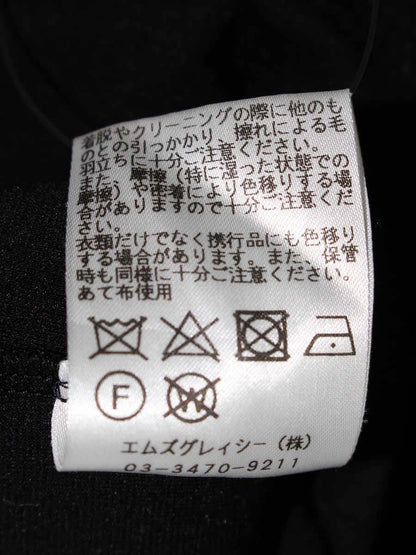 エムズグレイシー 915510 Tシャツ カットソー 38 ブラック リボン 異素材切替 ITEJ4E0BOI68
