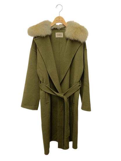フォクシーブティック 37283 コート F カーキグリーン カシミヤ ロシアンセーブルファー SP品 ITDWVTP8PNUG 【SALE】