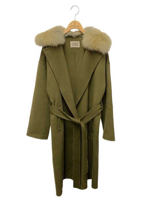 フォクシーブティック 37283 コート F カーキグリーン カシミヤ ロシアンセーブルファー SP品 ITDWVTP8PNUG 【SALE】