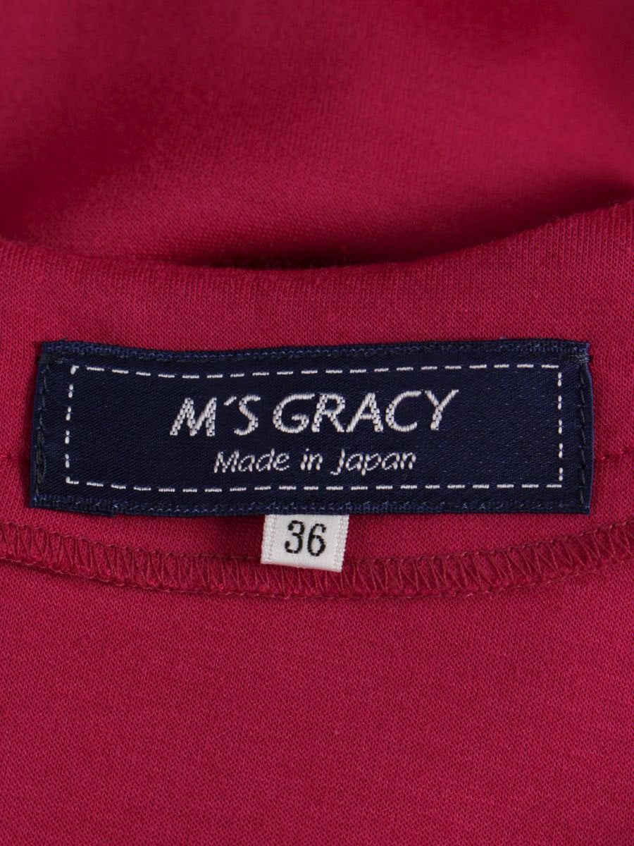 エムズグレイシー 911314 ワンピース 36 ピンク 袖リボン 異素材 ITCHM8LXA1PO