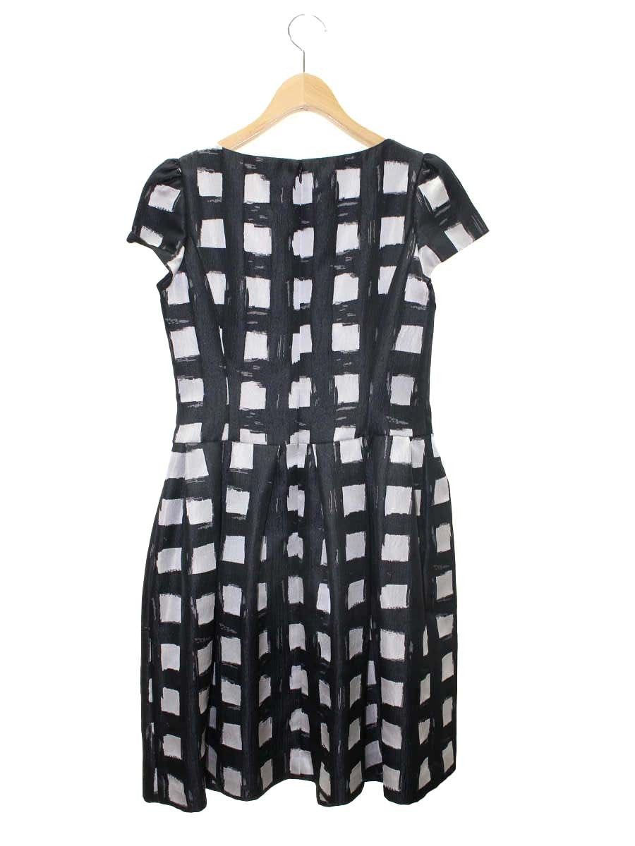 エムズグレイシー Check Jacquard Dress 811525 ワンピース 38 ブラック チェック ITRGWKLZCP1Y