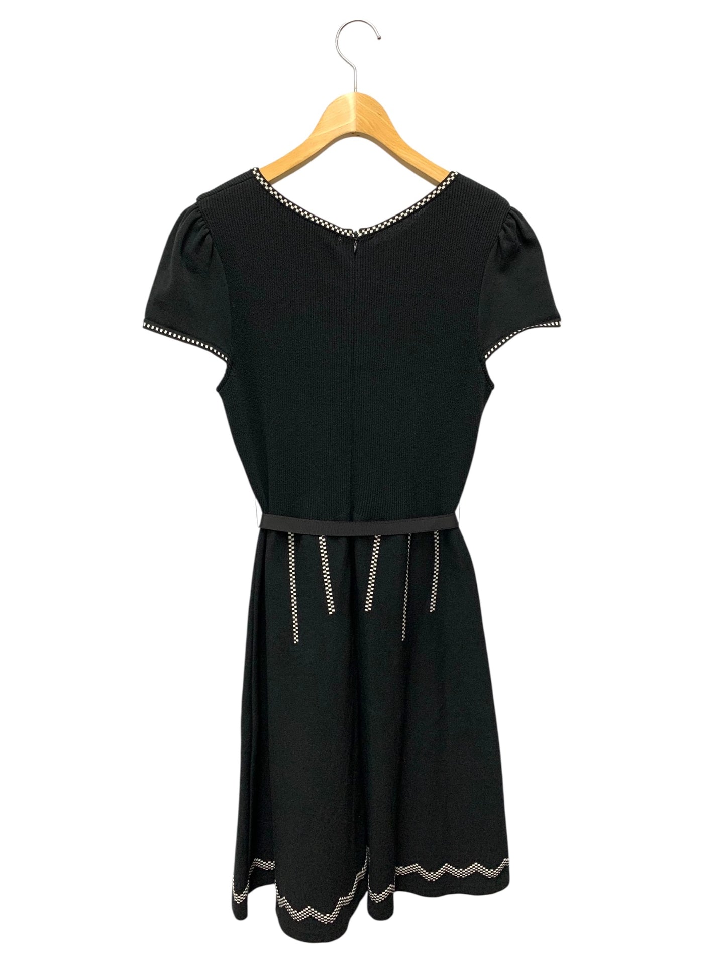 エムズグレイシー 628301 ワンピース 40 ブラック ニット リブ ITXSRXOZ2K3C