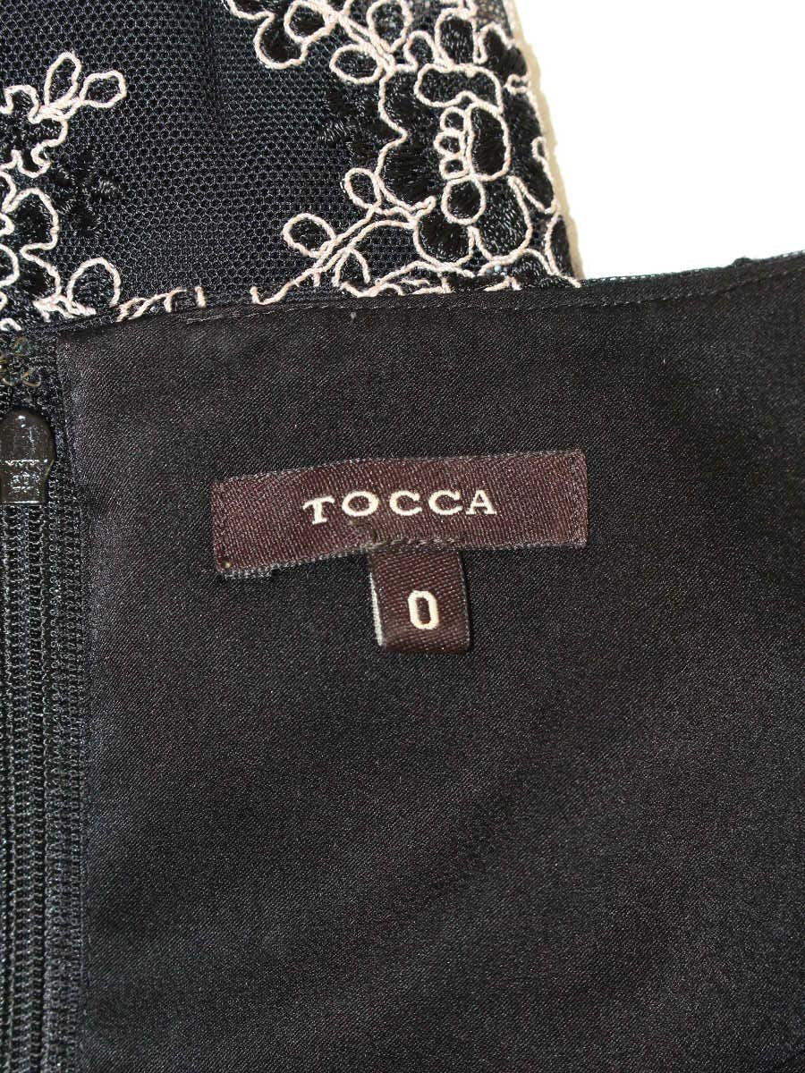 トッカ OPTOBW0025 ワンピース 0 ブラック フラワーモチーフ 刺繍 ITIWMB1SIACT