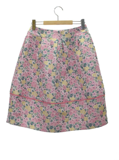 エムズグレイシー 217116 スカート 38 ピンク 小花柄ジャガード IT7JMBFZ0WJF